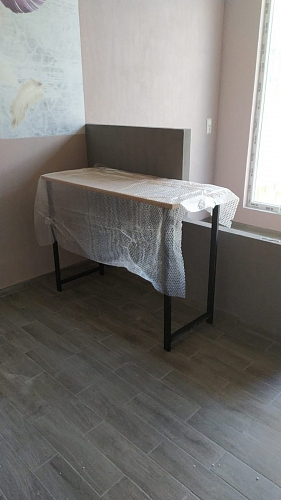 Барная стойка Дилан Лофт 120х40х98 дуб делано темный фото покупателя 5