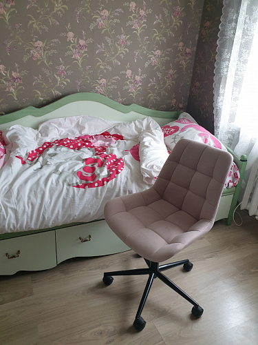 Компьютерное кресло Честер экокожа бежевая / белый фото покупателя 37