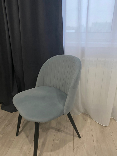 Стул на металлокаркасе Gabi 1 light blue / black / gold фото покупателя 391