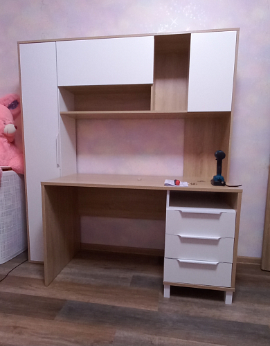 Компьютерный стол Комфорт 12.95 N дуб сонома / темно-серый фото покупателя 40