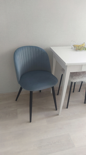 Стул на металлокаркасе Gabi dark beige / black / silver фото покупателя 694