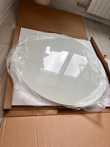 Стеклянный стол Tulip 90 black glass фото покупателя 18