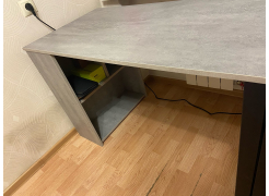 Письменный стол Битти Лофт 116х60х75 дуб делано темный / черный матовый фото покупателя 95