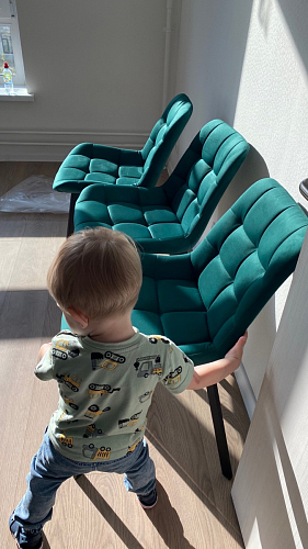 Стул на металлокаркасе Челси К бирюзовый / черный фото покупателя 42