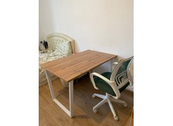 Деревянный стол Лота Лофт 120(160)х75 черный матовый / бетон светлый фото покупателя 509