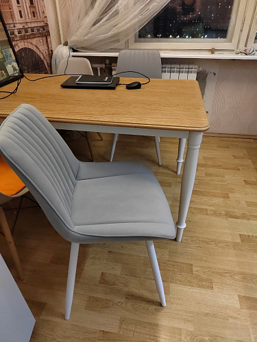 Стул на металлокаркасе Седа К латте / черный фото покупателя 180