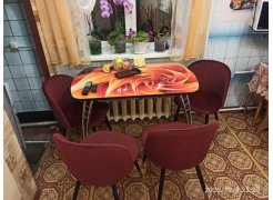 Стул на металлокаркасе Gabi 1 бежевый / черный с серебряными наконечниками фото покупателя 114