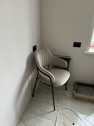 Стул на металлокаркасе Инклес дымчатый / черный глянец фото покупателя 29