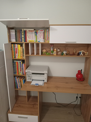 Письменный стол Лайт 03.243 дуб золотой (craft) / белый премиум фото покупателя 182