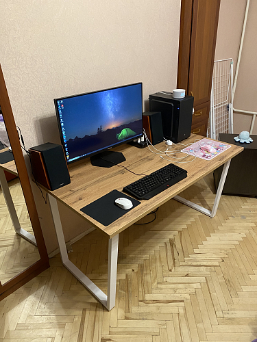 Стол Лота Лофт 140 25 мм черный матовый / бетон фото покупателя 1009