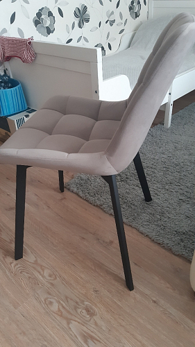 Стул на металлокаркасе Челси велюр коричневый / черный каркас фото покупателя 180