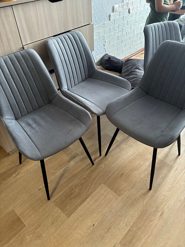 Стул на металлокаркасе Седа 360 К латте (velutto 08) / белый фото покупателя 121