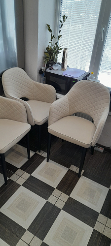 Стул на металлокаркасе Vener beige / black фото покупателя 2