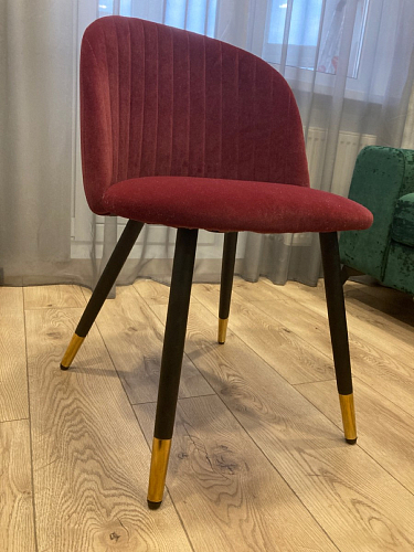 Стул на металлокаркасе Gabi green / black / silver фото покупателя 71