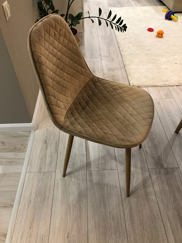 Стул на металлокаркасе Capri dark beige / white фото покупателя 80