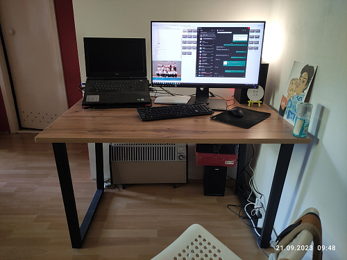 Стол раскладной Лота Лофт 120 25 мм юта / черный матовый фото покупателя 816