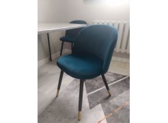 Стул на металлокаркасе Gabi 1 бежевый / черный с серебряными наконечниками фото покупателя 204