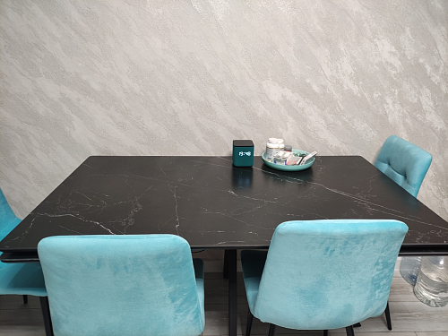 Керамический стол Вилли 140(200)х80 carmen light grey / черный фото покупателя 78