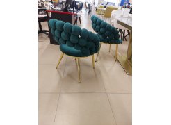 Стул на металлокаркасе Ball dark gray / gold из шоурума 3