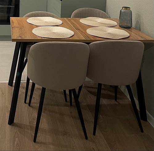 Стол Тринити Лофт 120 32 мм дуб галифакс табако / черный матовый фото покупателя 366