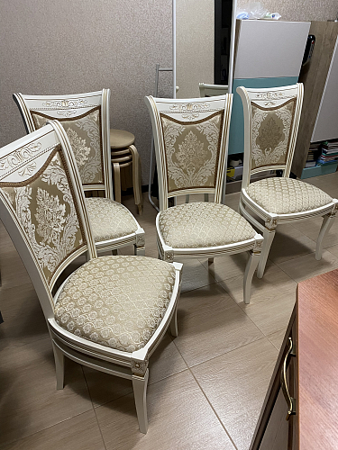 Деревянный стул Mariano линур блекл комби / слоновая кость фото покупателя 7