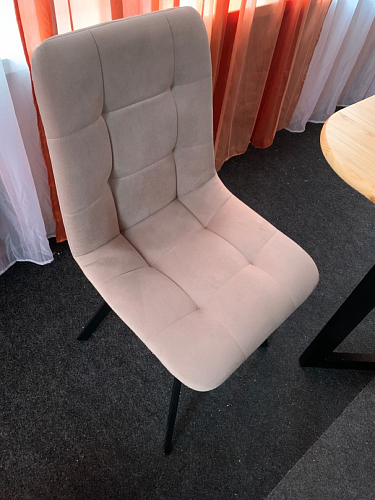 Стул на металлокаркасе Чилли синяя ткань / белый фото покупателя 829