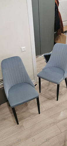 Стул на металлокаркасе Kora light blue / white фото покупателя 472