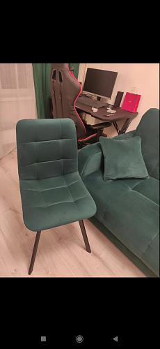 Стул на металлокаркасе Чилли бежевый / белый каркас фото покупателя 971