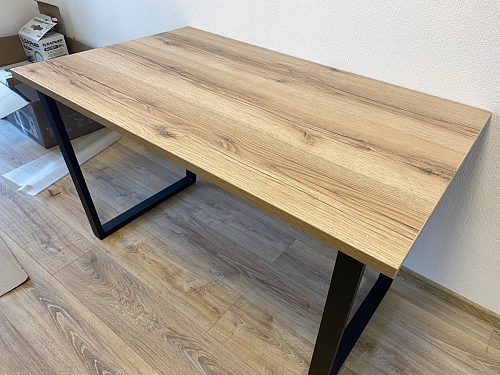 Стеклянный стол Фостер 120(160)х120х76 белый мрамор / черный фото покупателя 45