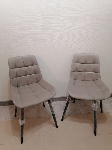 Стул на металлокаркасе Челси бежевый / черный фото покупателя 233