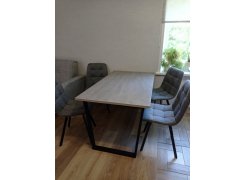 Стол Лота Лофт 140 25 мм черный матовый / бетон фото покупателя 910