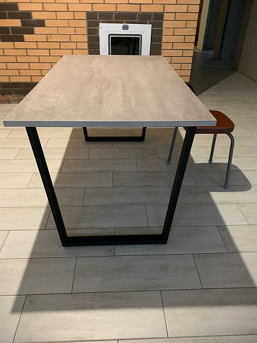 Деревянный стол Лота Лофт 120х75 белый матовый / дуб крафт золотой фото покупателя 421