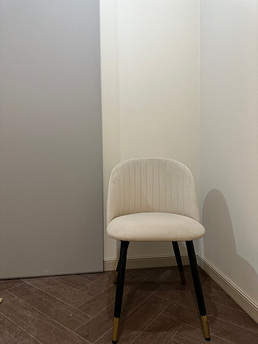 Стул на металлокаркасе Gabi dark beige / black / silver фото покупателя 640