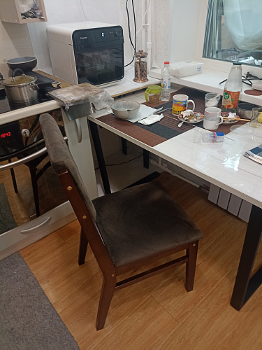 Деревянный стол Лота Лофт 120х75 белый матовый / дуб крафт золотой фото покупателя 997