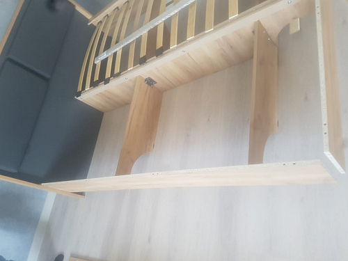 Двуспальная кровать Клауд 160х200 парящая дуб крафт золотой / антрацит фото покупателя 480