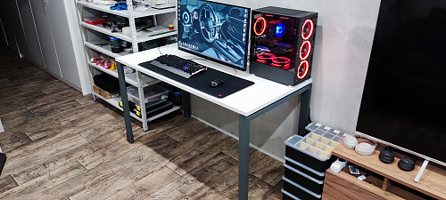 Компьютерный стол SG.206 дуб светлый / белый фото покупателя 5