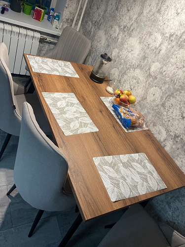 Стол Тринити Лофт 120 32 мм дуб галифакс табако / черный матовый фото покупателя 141