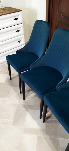 Стул на металлокаркасе Kora beige / black фото покупателя 61