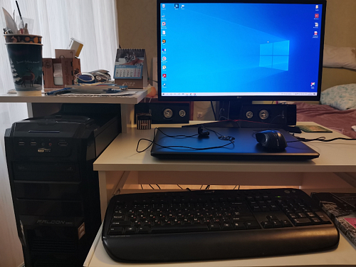 Компьютерный стол Джаз-24 левый дуб молочный фото покупателя 31