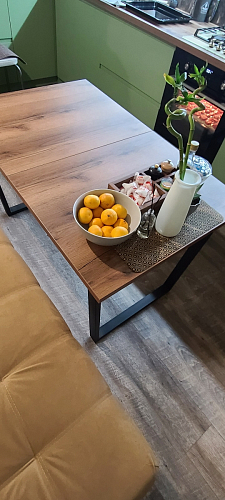 Деревянный стол Лота Лофт 140х80 дуб крафт табачный / черный матовый фото покупателя 346