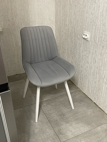 Стул на металлокаркасе Седа 360 К латте (velutto 08) / белый фото покупателя 22