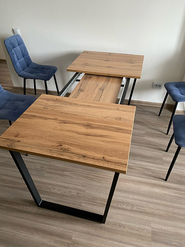 Деревянный стол Лота Лофт 120х75 белый матовый / дуб крафт золотой фото покупателя 565