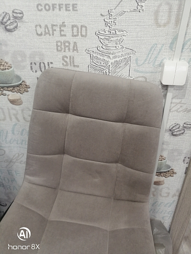 Стул на металлокаркасе Чилли К светло-серый велюр / черный каркас фото покупателя 317