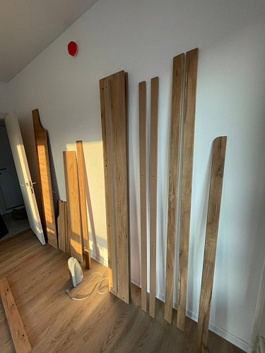 Двуспальная кровать Клауд 160х200 парящая дуб крафт золотой / антрацит фото покупателя 12