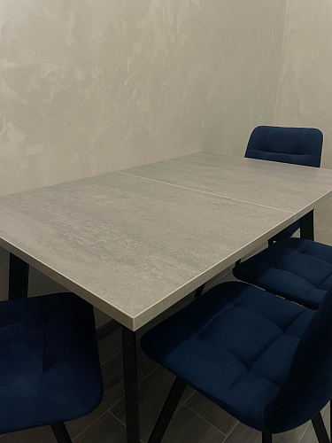 Стул на металлокаркасе Чилли К светло-серый велюр / черный каркас фото покупателя 1119