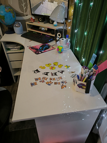 Письменный стол СПм-25 правый белый  - Уцененный экземпляр фото покупателя 60