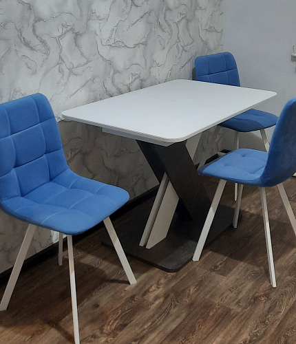 Стул на металлокаркасе Чилли К темно-серый (velutto 32) / черный фото покупателя 696