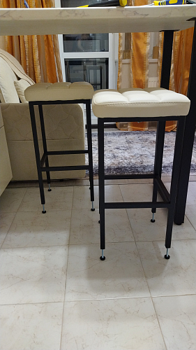 Барный стул Лофт микровелюр катания блэк / черный матовый фото покупателя 245