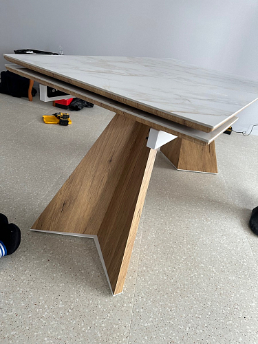 Керамический стол Ливи 140(200)х80х78 patagonia bronze / черный фото покупателя 24