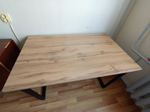 Деревянный стол Лота Лофт 120х75 белый матовый / дуб крафт золотой фото покупателя 277